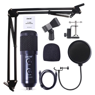 💥💥พร้อมส่ง💥💥MicroPhone Condenser OKER MIC-2020 ทอง / ดำ / ชมพู  ของแท้  🚩🚩รับประกัน 1 ปี🚩🚩