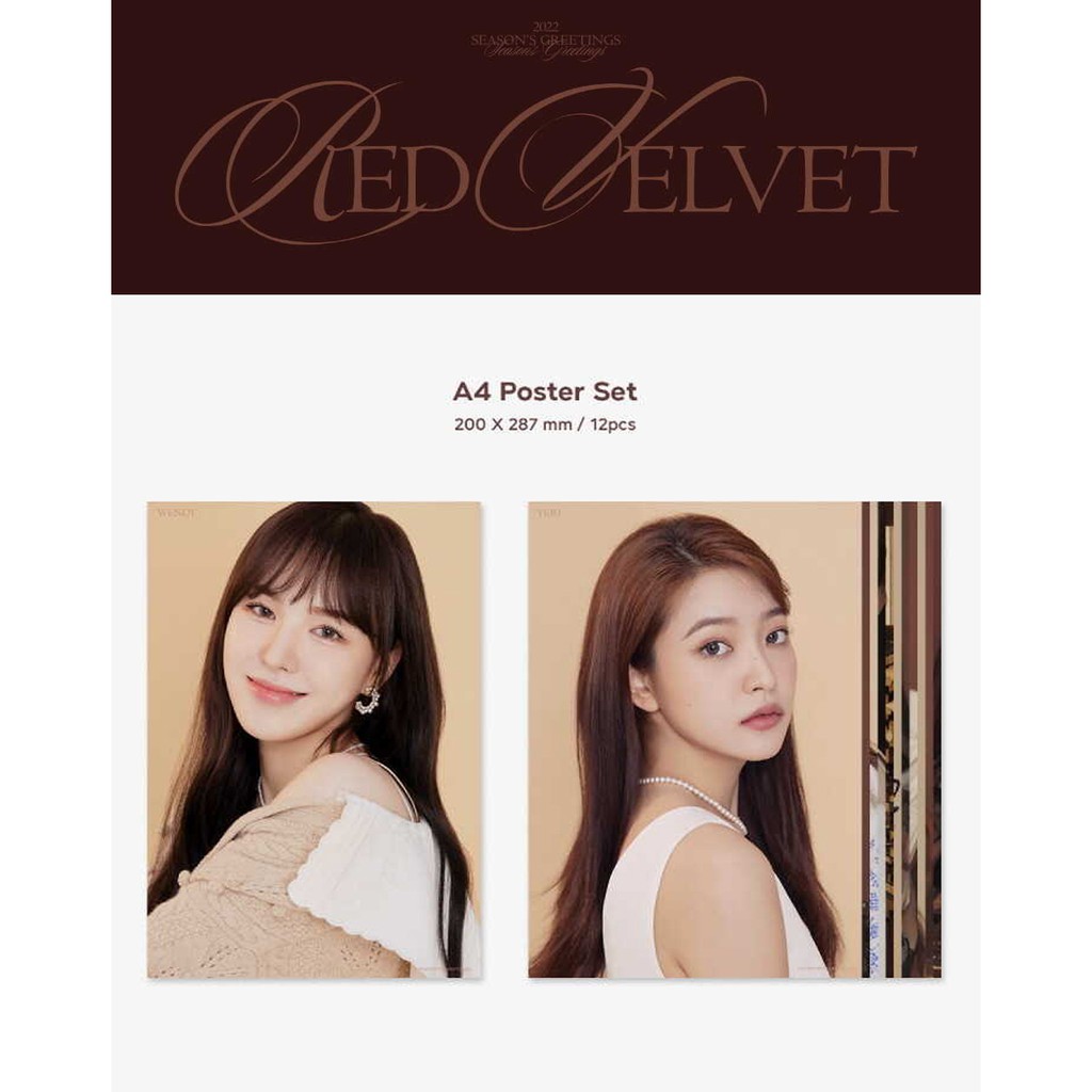 ภาพสินค้าโปสเตอร์ A4 Red Velvet 2022 Season's Greetings A4 Poster ไอรีน ซึลกี เว็นดี้ จอย เยริ Irene Seulgi Joy จากร้าน littlekade บน Shopee ภาพที่ 2