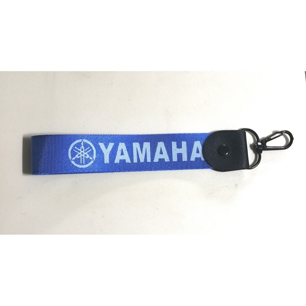 พวงกุญแจ-sport-พวงกุญแจยี่ห้อรถ-พวงกุญแจผ้าสกรีน-yamaha-สีน้ำเงิน