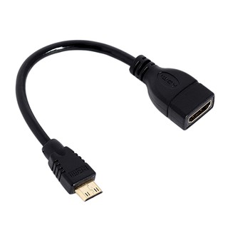 ภาพหน้าปกสินค้าหัวแปลงสายเคเบิ้ล Mini HDMI Male to HDMI Female Cord 1080P ที่เกี่ยวข้อง
