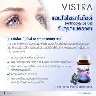 ภาพขนาดย่อของภาพหน้าปกสินค้าVistra Bilberry Extract Plus Lutein Beta Carotene&Vitamin E บำรุงสายตาและบำรุงจอตา จากร้าน faircosmetics01 บน Shopee ภาพที่ 5