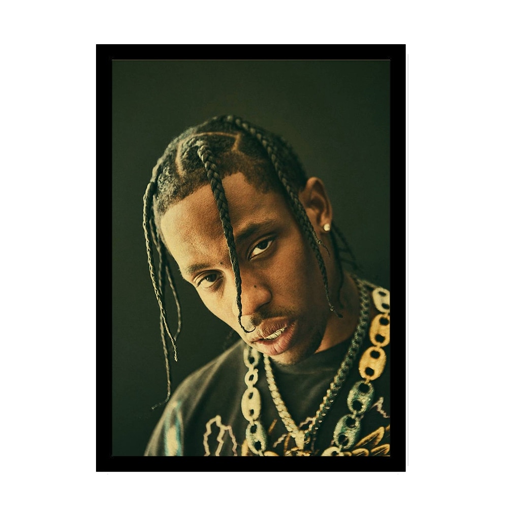 โปสเตอร์ภาพ-travis-scott-สไตล์วินเทจสําหรับตกแต่งบ้าน