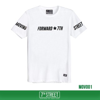 7th Street เสื้อยืด รุ่น MOV001 Moving forward-ขาว ของแท้ 100%