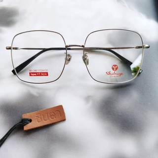 แว่นวินเทจ กรอบแว่นตาวินเทจ แว่นตา Handmade รุ่น บิ๊กชิน ชิบูย่า ทรงมน กรอบสีเงิน ใช้วัสดุคุณภาพดี นำไปตัดเลนส์สายตา