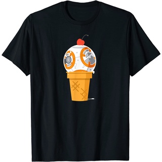 เสื้อยืด ผ้าฝ้าย พิมพ์ลายไอศกรีม Star Wars BB-8