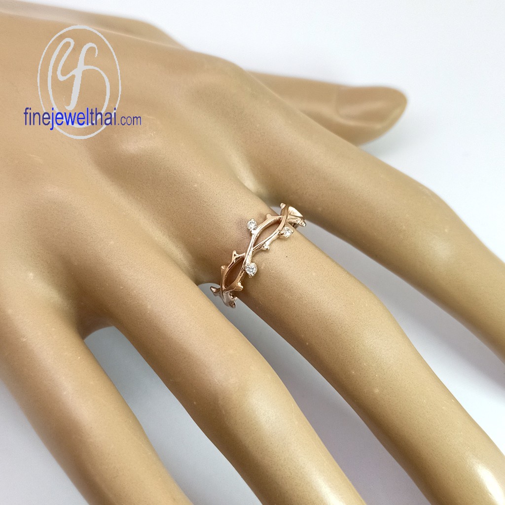 finejewelthai-แหวนเพชร-แหวนเงิน-เพชรสังเคราะห์-เงินแท้-แหวนหมั้น-แหวนแต่งงาน-diamond-cz-silver-wedding-ring-r1374cz-pg