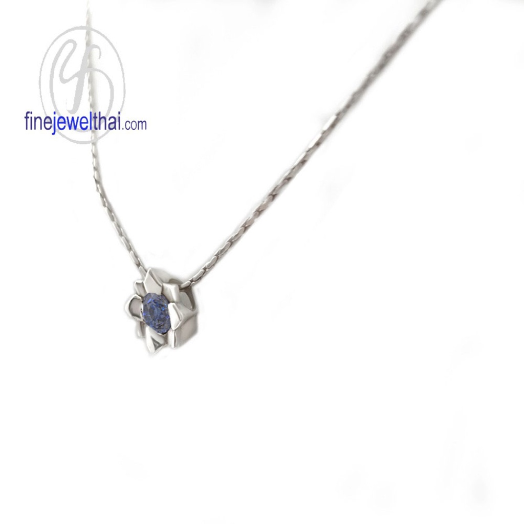 finejewelthai-จี้ไพลิน-ไพลิน-จี้พลอย-พลอยประจำเดือนเกิด-blue-sapphire-silver-pendant-birthstone-p1058bl00e