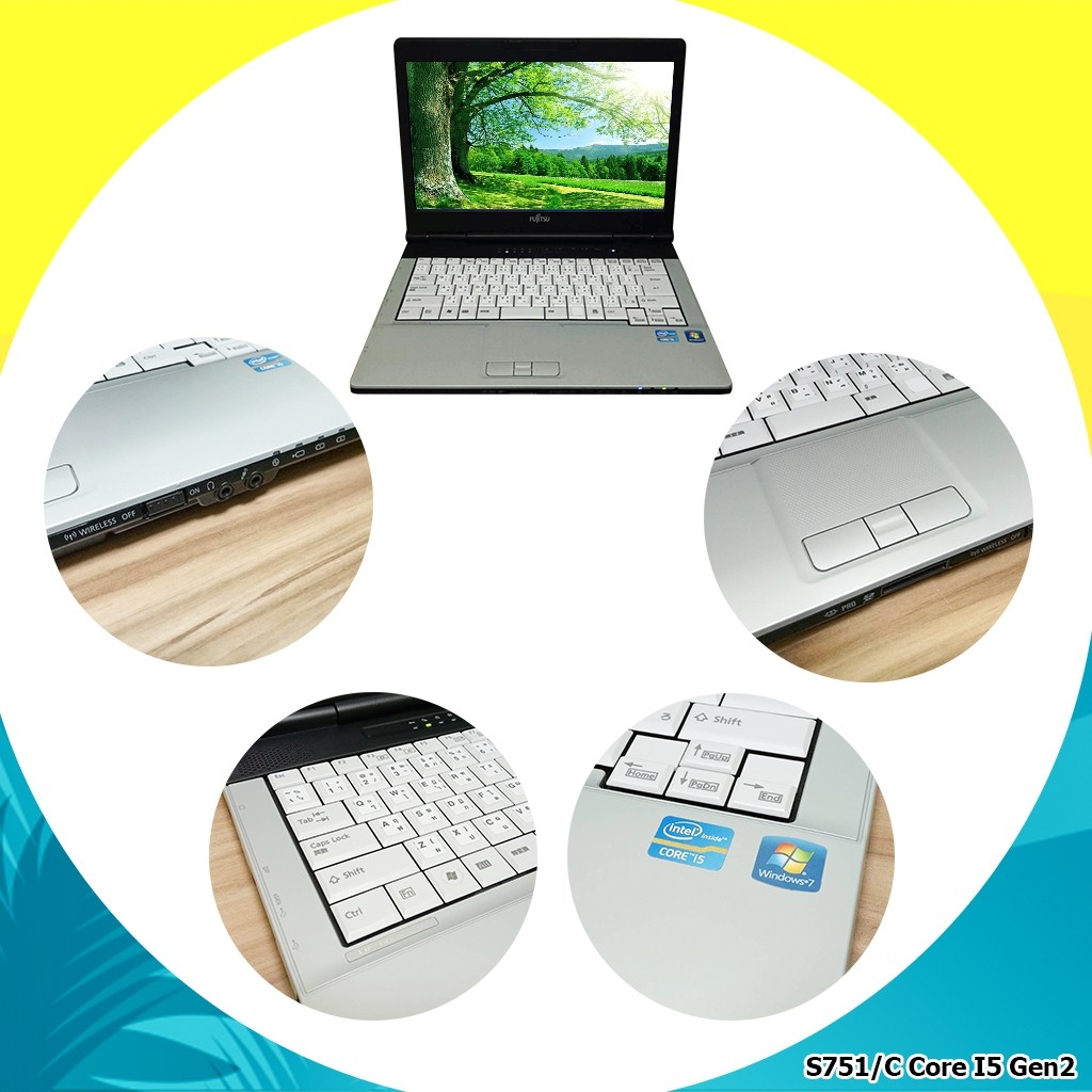 โน๊ตบุ๊คมือสอง-notebook-fujitsu-s751-c-core-i5-2520m-ram4gb