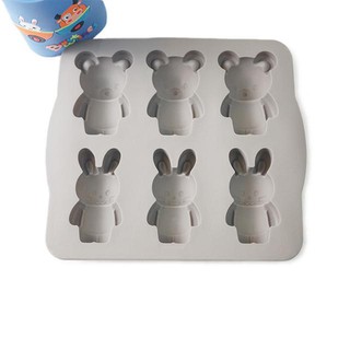 แม่พิมพ์ แม่พิมพ์ทำขนม แม่พิมพ์ทำสบู่ Rabbit bear silicone mold พิมพ์ซิลิโคน ทำขนม โมล์สบู่ ลายหมีกับกระต่าย