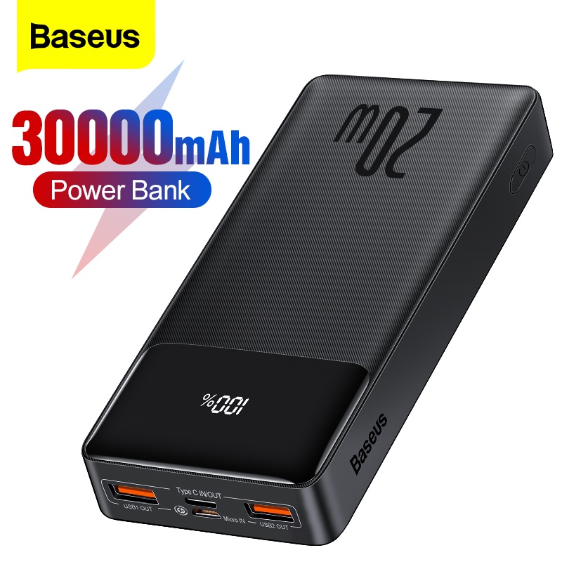 ภาพหน้าปกสินค้าBaseus พาวเวอร์แบงค์แบบชาร์จเร็ว 30000mAh 20000mAh 10000mAh PD สําหรับโทรศัพท์ จากร้าน beisi.th บน Shopee