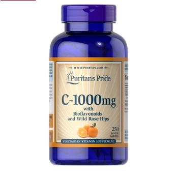 ภาพสินค้าวิตามิน C Vitamin C 1000 mg 100 Caplets (with Bioflavonoids & Rose Hips) (บำรุงผิว ต่อต้านอนุมูลอิสระ) Puritan's Pride จากร้าน klordtmp บน Shopee ภาพที่ 1