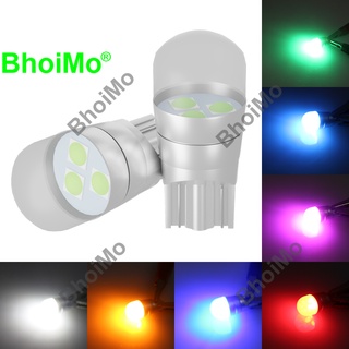 Bhoimo หลอดไฟ LED 3SMD T10 W5W 194 168 3030 DC12V สําหรับติดป้ายทะเบียนรถยนต์