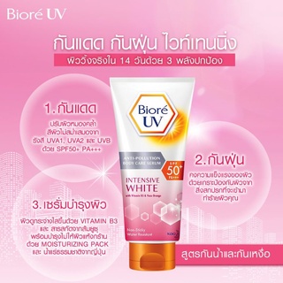 Big SALE ครีมกันแดดผิวกาย Biore  SPF50+ PA+++ บิโอเร กันแดด กันฝุ่น ไวท์เทนนิ่ง ช่วยให้ผิวเปล่งกระกายออร่า