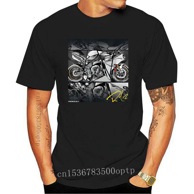 เสื้อยืดผ้าฝ้ายพิมพ์ลายคลาสสิก-ขายดี-เสื้อยืดคลาสสิก-พิมพ์ลายรถจักรยานยนต์-ridezza-yzf-r1-lgieei30ncminp36