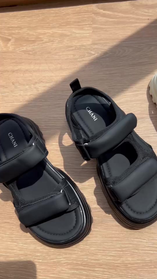 chani-9035-l-sandals-รองเท้าแตะรัดส้น-วัสดุ-หนัง-pu-mix-leather