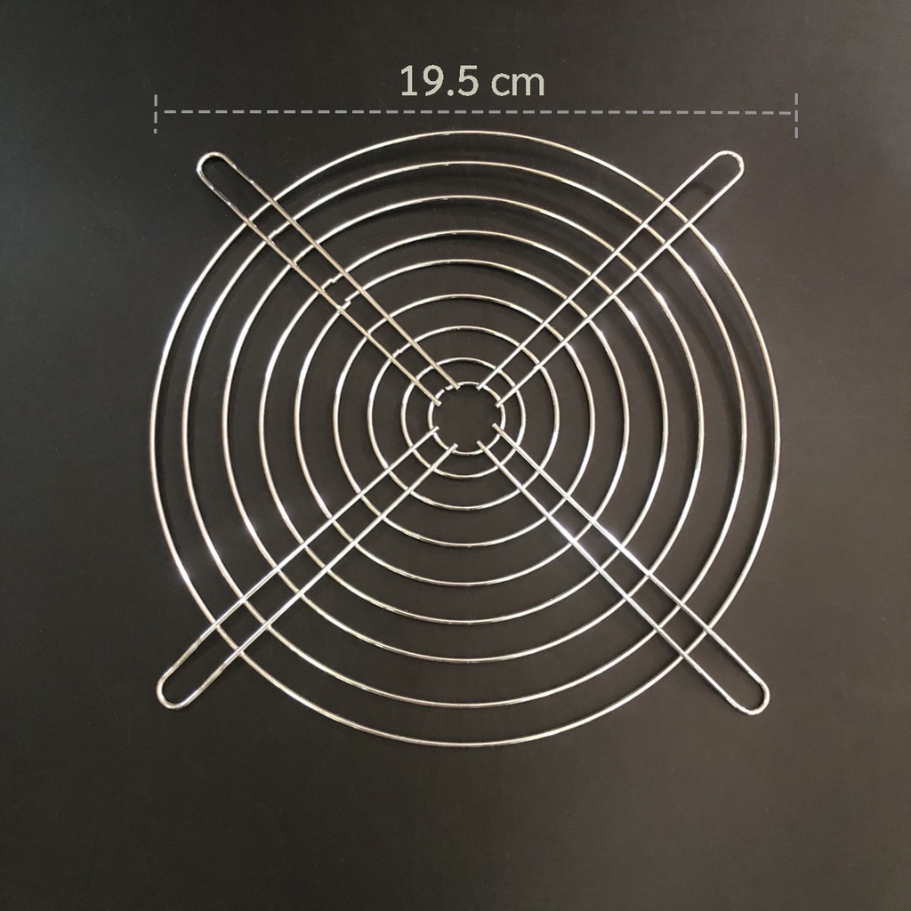 ตะแกรงพัดลม-8-นิ้ว-ตะแกรงเหล็กชุบ-ตะแกรงเหล็กพัดลม