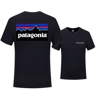 คลังสินค้าพร้อม (Cod) เสื้อยืดผู้ชายผ้าคอตตอน 100% Sportlife Beams X Patagonia เสื้อทีเชิ้ตลายภูเขาอเนกประสงค์เสื้อยืดคู