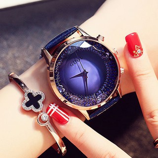 นาฬิกา นาฬิกาข้อมือ นาฬิกาข้อมือผู้หญิง นาฬิกาแฟชั่น นาฬิกาของผู้หญิง รุ่น LC-037 (สีน้ำเงิน)