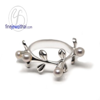 Finejewelthai แหวนมุก-แหวนเงิน-มุกแท้-แหวนวินเทจ/ Freshwater Pearl-Silver-Ring - R1331pl