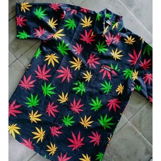 Jatimaika rasta reggae Leaf เสื้อเชิ้ต 420