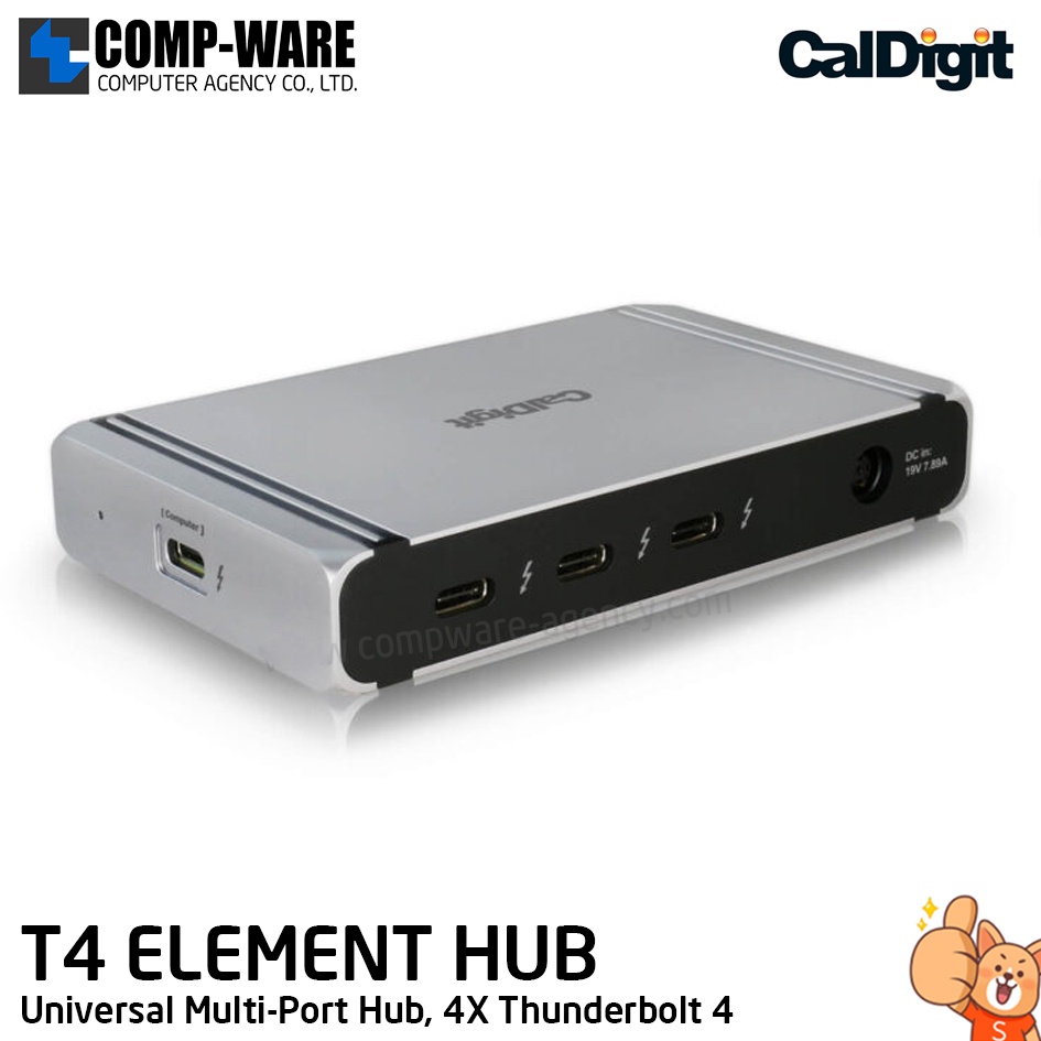 CalDigit Thunderbolt 4 Element Hub - Universal Multi-Port CalDigit Thunderbolt 4 Element Hub - Universal Multi-Port