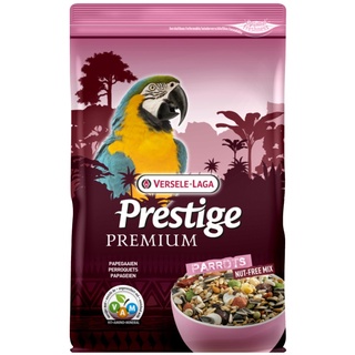 สูตใหม่! (ไม่มีถั่ว) Prestige premium parrots อาหารนก สูตรพรีเมี่ยม สำหรับนกแก้วใหญ่ มาร์คอร์ เกรย์ กระตั้ว (2kg.)