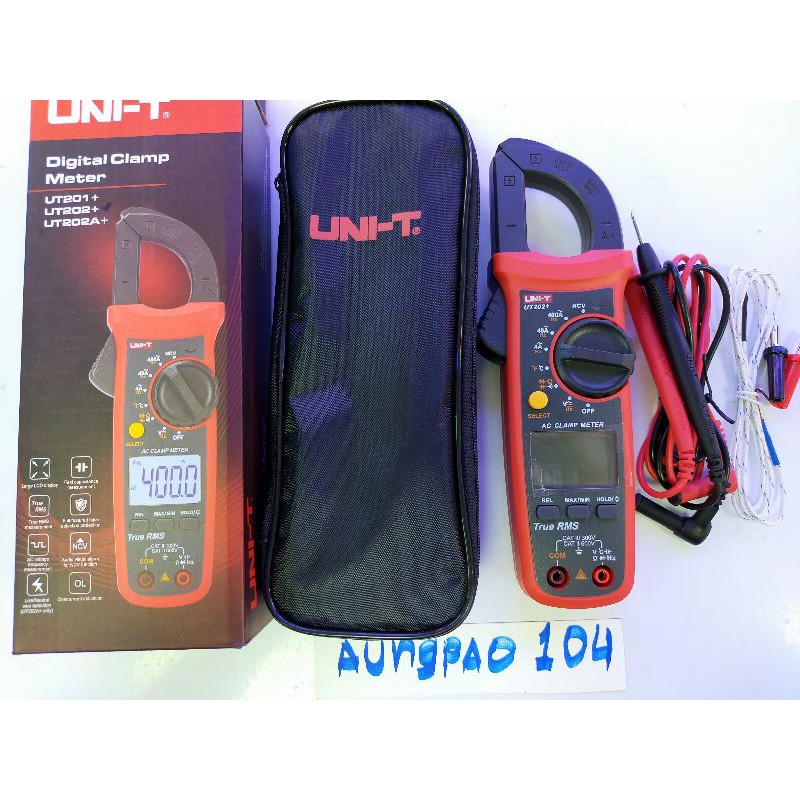 มิเตอร์ดิจิตอล-uni-t-ut202-มัลติมิเตอร์-clamp-multimeter-แคมป์มิเตอร์วัดไฟดิจิตอล