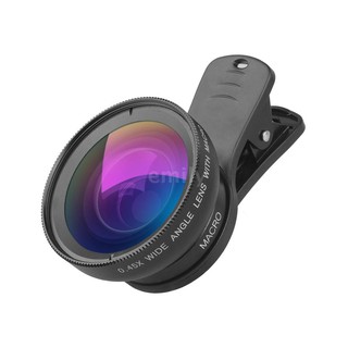 APEXEL APL-0.45WM Phone Lens Kit 0.45X Super Wide Angle & 12.5X Super Macro Lens HD Camera Lenses with Lens Clip for iPh