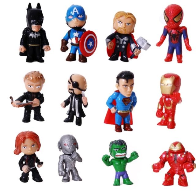 โมเดล-มาเวล12pcs-lot-marvel-the-avengers-mini-action-figures