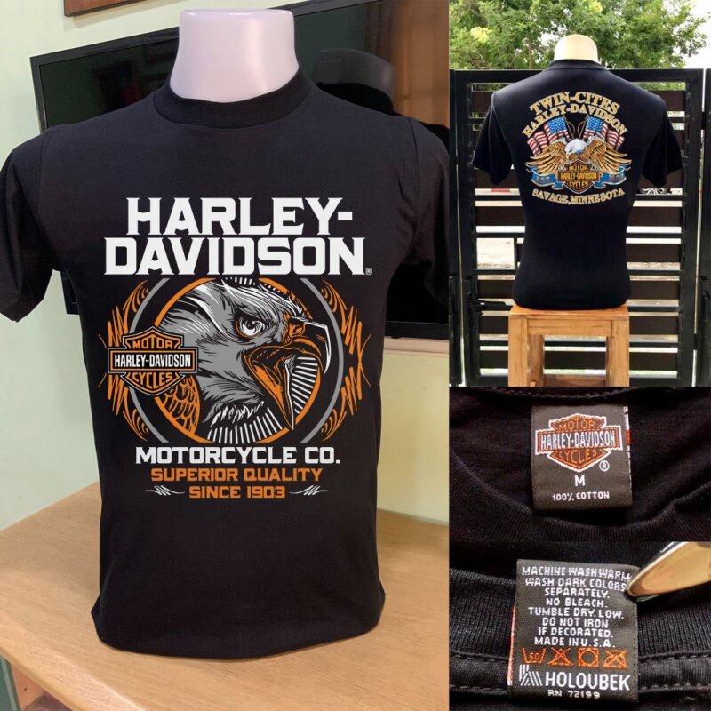 tee-เสื้อยืด-เสื้อฮาเลย์-harley-davidson-ผ้าบาง50-50-เสื้อผ้า-เสื้อวินเทจ-usa-เสื้อยืดคอกลมผ้าฝ้าย