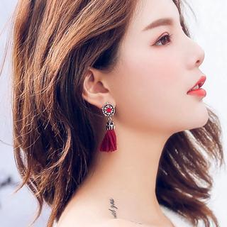 ภาพหน้าปกสินค้าHot Bohemian Ethnic Vintage Earrings For Women Round Crystal Drop Earrings Elegant Flower Long Tassel Dangle Earrings jewelry ที่เกี่ยวข้อง