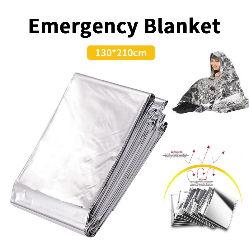 ภาพหน้าปกสินค้าพร้อมส่ง ผ้าห่มฉุกเฉิน ผ้าห่มอวกาศ ขนาด130*210ซม.emergency rescue blanket แผ่นสะท้อนแสง กันน้ำกันลม จากร้าน ovtravl บน Shopee