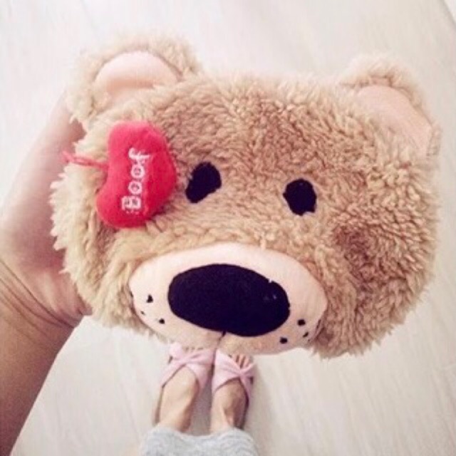 suzy-zoo-boof-กระเป๋าหมี-ขนนุ่มนิ่มใส่เหรียญ-บัตร-เครื่องสำอางค์-กุญแจ