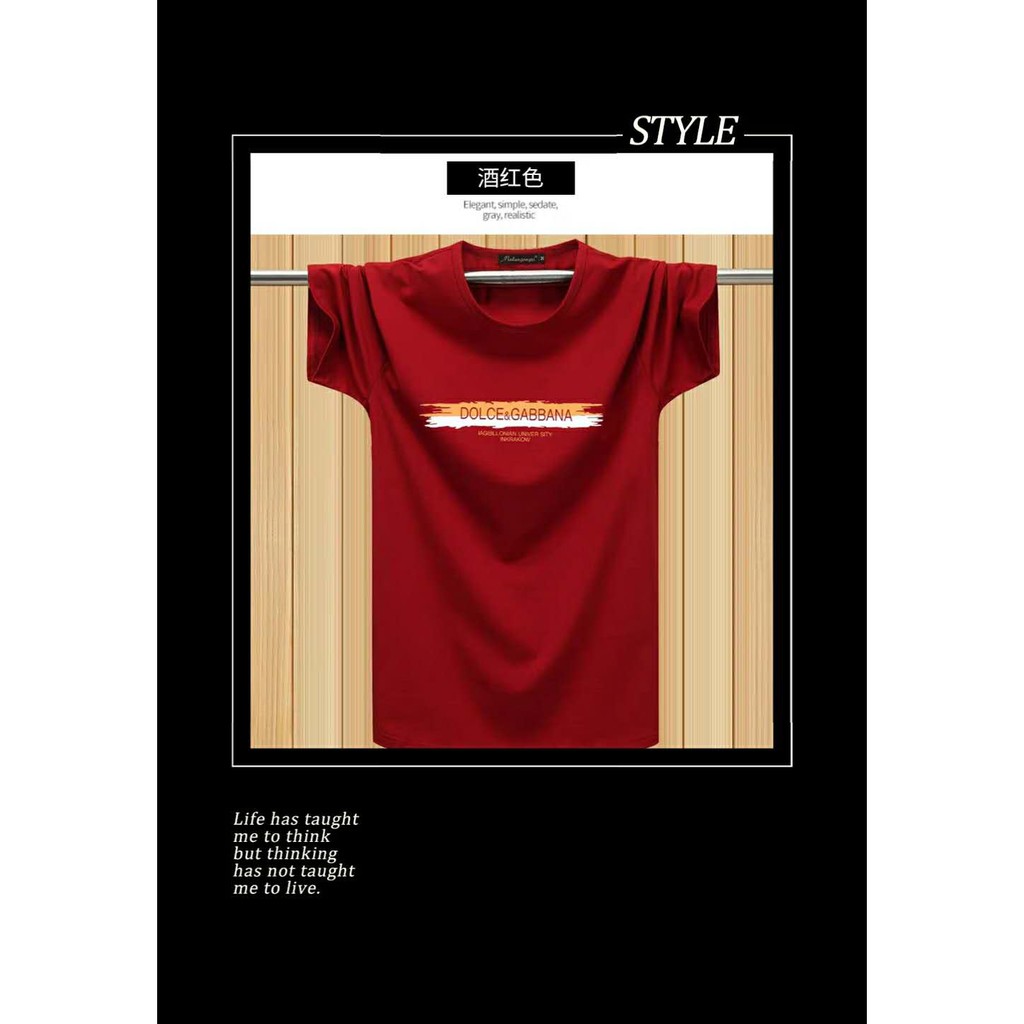 เสื้อยืดแขนสั้นคอกลมผู้ชายใส่สบาย-คุณภาพดี