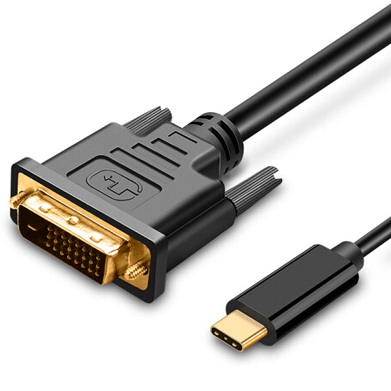 อะแดปเตอร์สายเคเบิ้ล-usb-type-c-เป็น-dvi-usb-type-c-เป็น-dvi-24-1-4k-30hz-6-ฟุต-1-8-เมตร-thunderbolt-3-สําหรับ-macbook-pro-2017-2016