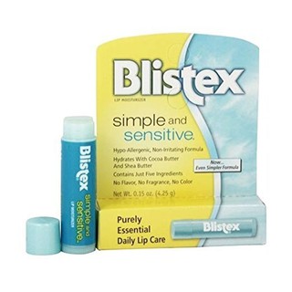 BLISTEX SIMPLE AND SENSITIVE 4.25G. ลิปบาล์ม Blistex สูตรซิมเปิ้ล แอนด์ เซ้นซิทีฟ