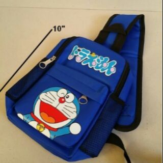 เป้สะพายเฉียง กระเป๋าคาดอก Shoulder bag ลาย โดราเอม่อน Doraemon ขนาด 6x10x3 นิ้ว