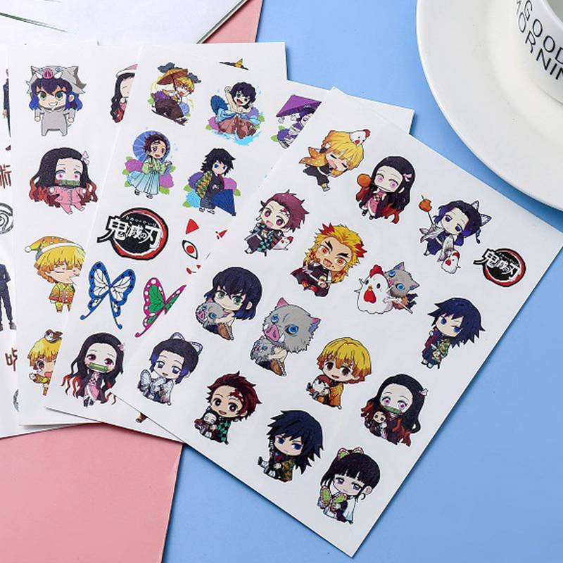 สติกเกอร์แทททู-ลายการ์ตูนอนิเมะ-demon-slayer-kimetsu-no-yaiba-กันน้ำ-ติดทนนาน