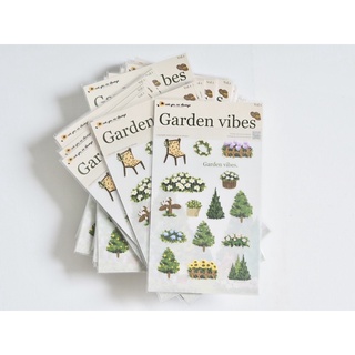 สติ้กเกอร์ใส garden vibes 1