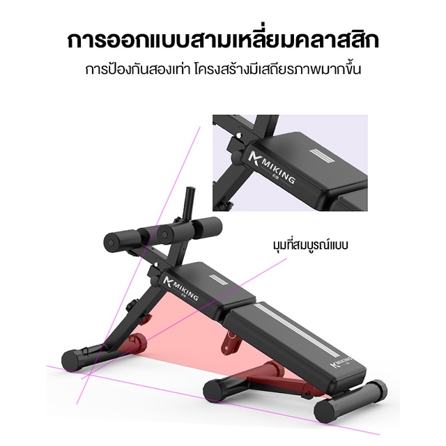 ม้านั่งดัมเบล-ม้านั่งบริหารร่างกายปรับระดับ-ม้ายกดัมเบล-เก้าอี้ยกน้ำหนัก-adjustable-bench-folding-อุปกรณ์ออกกำลังกาย