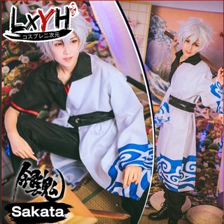 สินค้า [LXYH- Coser KING] Gintama Sakata Gintki เครื่องแต่งกายคอสเพลย์ การ์ตูนอนิเมะ ชุดคอสเพลย์ วิกผม ชุดแฟนซี