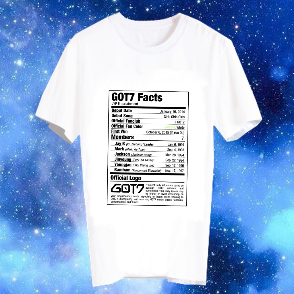 เสื้อยืดสีขาว-fanmade-แฟนเมด-คำพูด-แฟนคลับ-jksw33-ข้อมูลโภชนาการ-nutritional-facts-got7