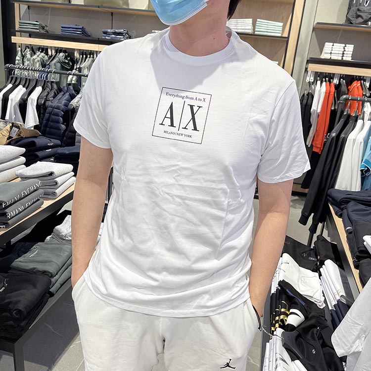 armani-ใหม่-เสื้อยืดแขนสั้น-เทรนด์แฟชั่นผู้ชาย-สุดเท่