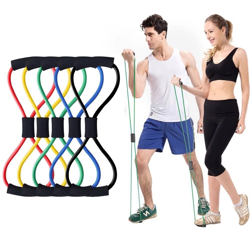 8-shaped-fitness-elastic-ยางยืดเลข-8-บริหารกล้ามเนื้อกำลังกาย