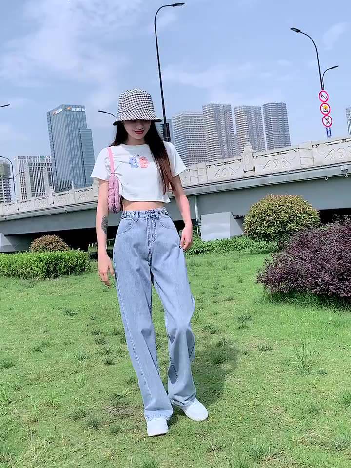 daduhey-womens-korean-style-waist-adjustable-high-waist-wide-leg-straight-loose-jeans-slim-mop-pants
