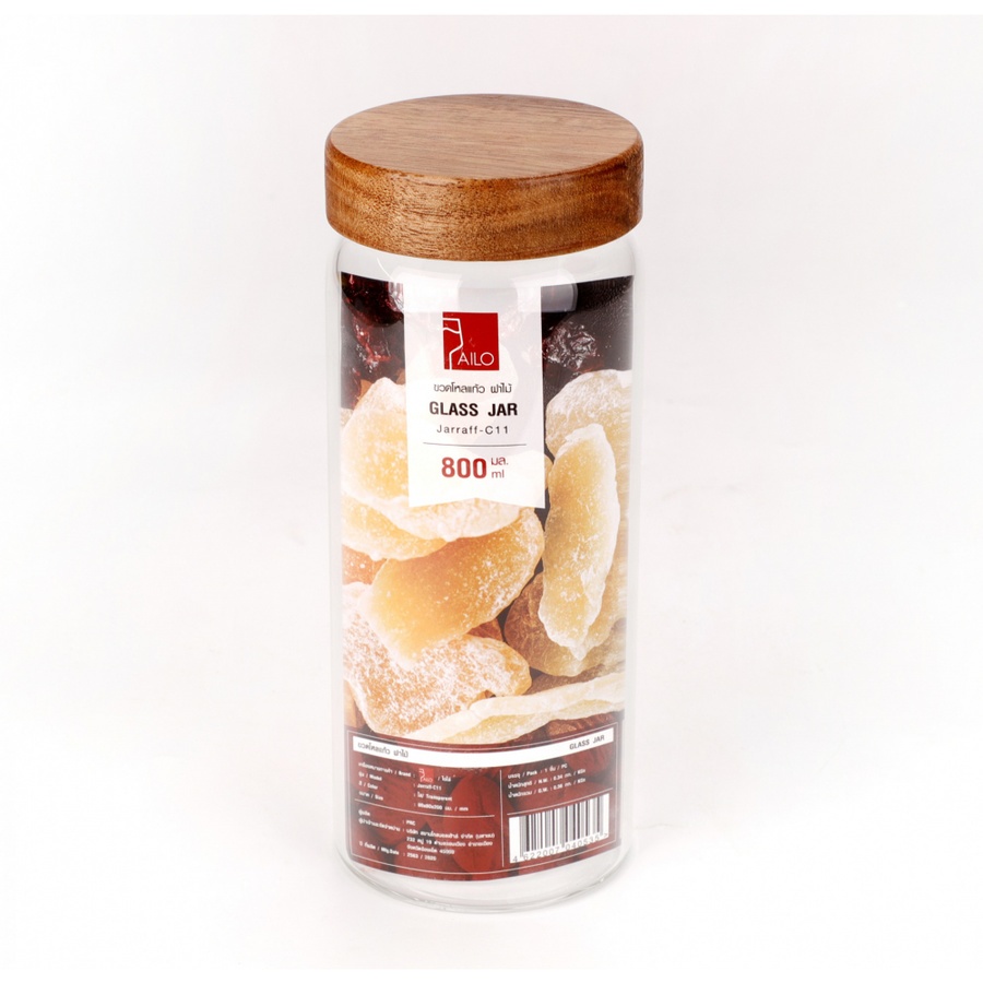 ailo-ขวดโหลแก้ว-ฝาไม้-800ml-jarraff-c11
