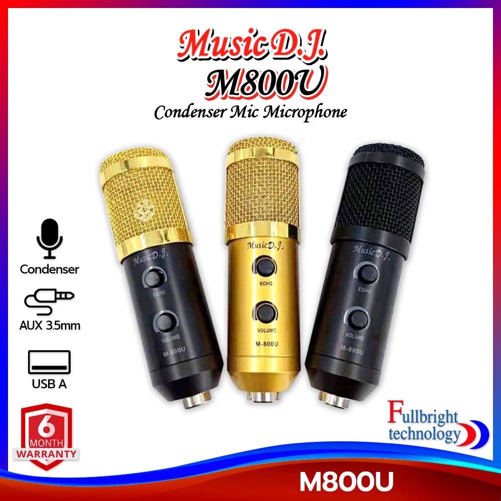 Ready go to ... https://shope.ee/4pb29PAdDU [ ชุดไมค์คอนเดนเซอร์ Music D.J. รุ่น M800U พร้อมชุดขาตั้งไมค์โครโฟน และอุปกรณ์เสริมประกันศูนย์ 6 เดือน | Shopee Thailand]