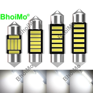 Bhoimo 2022 ใหม่ หลอดไฟ LED 6SMD 31 มม. 36 มม. 39 มม. 41 มม. 7020 สีขาว สําหรับติดป้ายทะเบียนรถยนต์ DC12v