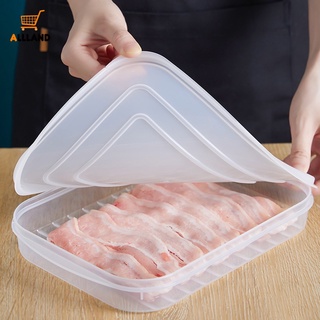 กล่องเก็บอาหารทะเล เนื้อปลา เนื้อแช่แข็ง PE แบบใส วางซ้อนกันได้ สําหรับห้องครัว ตู้เย็น