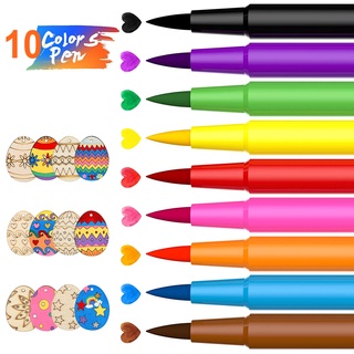 สินค้า ปากกามาร์กเกอร์ 10 สี สําหรับตกแต่งเค้ก คุกกี้ ไข่อีสเตอร์